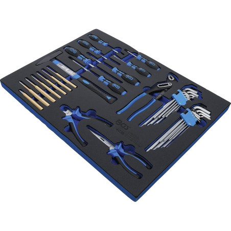 Insert de Servante d Atelier 3/3 - 36 Pièces Marteaux, Pinces, Tournevis - Outils Complets et Pratiques - - BGS