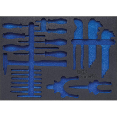 Insert de Servante d Atelier 3/3 Vide - Dimensions 40,8x4,8x56,5 cm - Compatible Servante 4038 - Organisation et Rangement - BGS