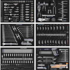 Insert de Servante d Atelier 1/3 Vide - Dimensions 19,6x3,5x40,2 cm - Compatible Servante 4042 - Organisation et Rangement - BGS