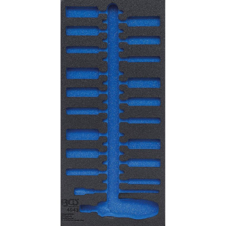 Insert de Servante d Atelier 1/3 Vide - Dimensions 197x43x407 mm - Compatible Servante 4043 - Organisation et Gain de Plac - BGS