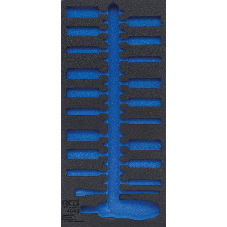 Insert de Servante d Atelier 1/3 Vide - Dimensions 197x43x407 mm - Compatible Servante 4043 - Organisation et Gain de Plac - BGS