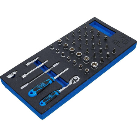 Insert de Servante d Atelier 1/3 - Jeu de 41 Douilles 6,3 mm (1/4) - Précision et Organisation - BGS