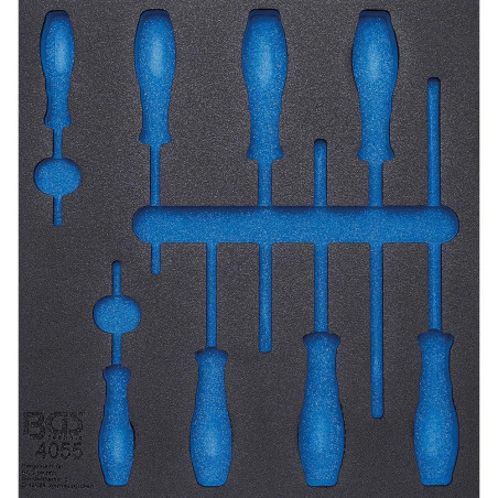Insert de Servante d Atelier 2/3 Vide - Dimensions 38x4,1x41,2 cm - Compatible Servante 4055 - Organisation et Praticité - BGS