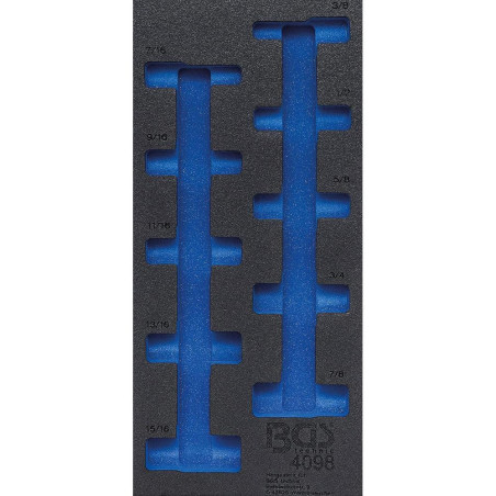 Insert de Servante d Atelier 1/3 Vide - 19,2x3,6x41,5 cm - Compatible Servante 4098 - Organisation et Praticité - BGS