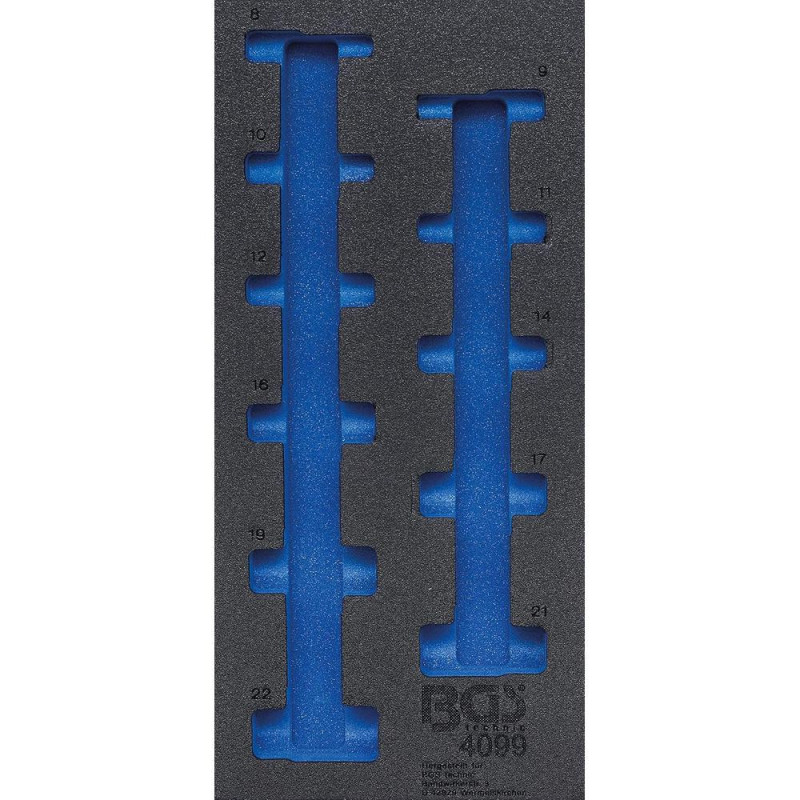 Insert de Servante d Atelier 1/3 Vide - 20x3.7x41.3 cm - Polypropylène Robuste - Organisation et Rangement Efficace - BGS