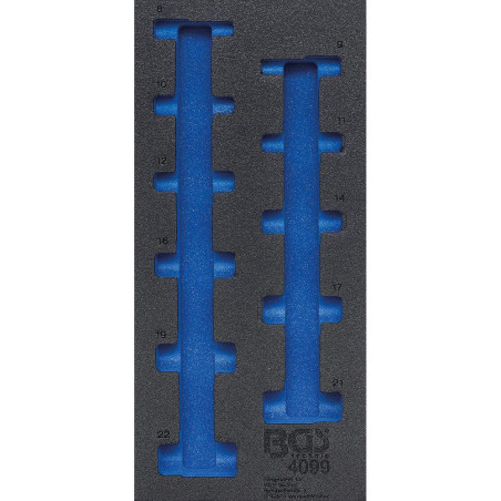Insert de Servante d Atelier 1/3 Vide - 20x3.7x41.3 cm - Polypropylène Robuste - Organisation et Rangement Efficace - BGS
