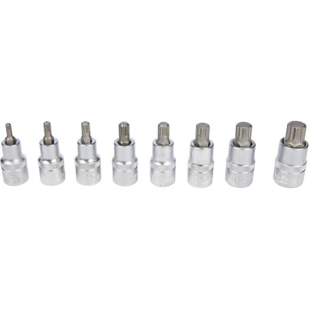 Insert de Servante d Atelier 1/3 - 22 pcs, 12,5 mm (1/2) - Denture Multiple Intérieure XZN - Polyvalence et Précision - D-Work