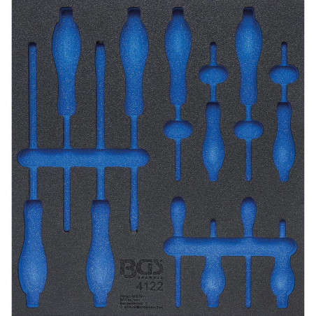 Insert de Servante d Atelier 2/3 Vide - Dimensions 38,5x41,5x4,5 cm - Compatible Art. 4122 - Organisation et Praticité - BGS