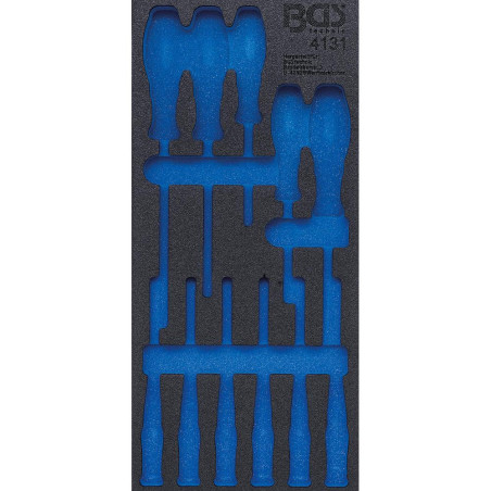 Insert de Servante d Atelier 1/3 Vide - Dimensions 19,3x4,2x40,5 cm - Compatible Servante 4131 - Organisation Optimale - BGS