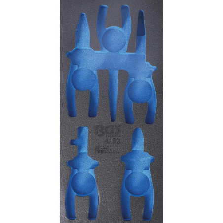 Insert de Servante d Atelier 1/3 - Jeu de 5 Pinces VDE - Isolation Sécurisée et Précision - D-Work
