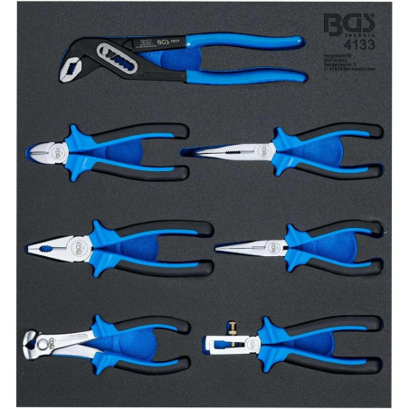 Insert de Servante d Atelier 2/3 - Jeu de 7 Pinces - Organisation et Accessibilité Optimale - Plastique - D-Work