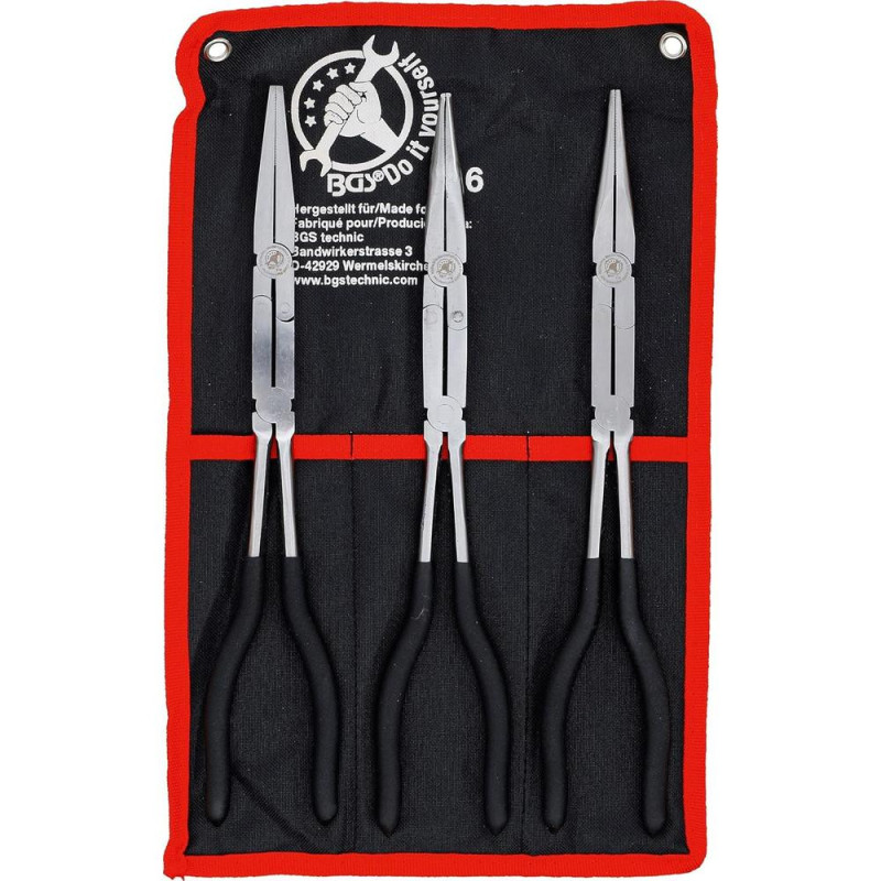 Jeu de Pinces à Double Charnière 3 pcs - Acier, Précision et Robustesse, Pro - D-Work