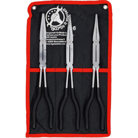 Jeu de Pinces à Double Charnière 3 pcs - Acier, Précision et Robustesse, Pro - D-Work