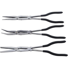 Jeu de Pinces à Double Charnière 3 pcs - Acier, Précision et Robustesse, Pro - D-Work