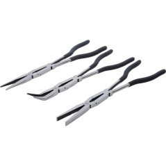 Jeu de Pinces à Double Charnière 3 pcs - Acier, Précision et Robustesse, Pro - D-Work
