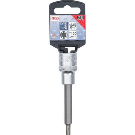 Douilles à Embouts 100 mm - 12,5 mm (1/2 ), Profil Cannelé - Pour RIBE, Précision et Robustesse - BGS