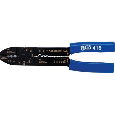 Pince à Sertir et Dénuder 235 mm - Acier, Précision et Confort d Utilisation - BGS
