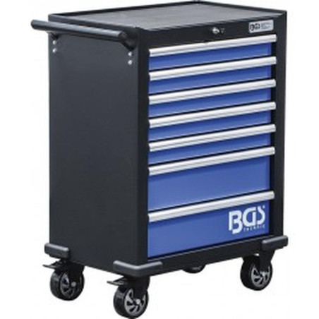 Servante d Atelier 7 Tiroirs - 263 Outils Complets - Rangement Robuste et Mobile, Acier, Pro, 263 pcs - D-Work