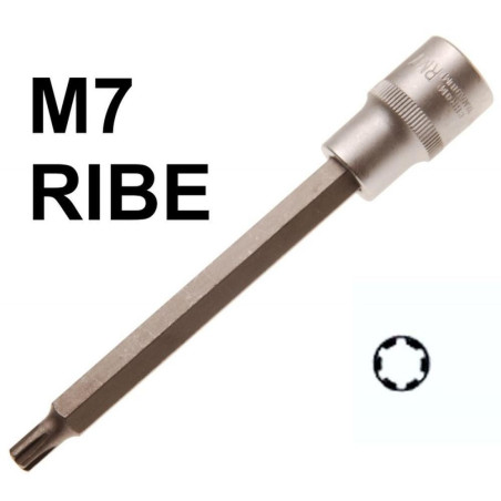 Douille à Embouts 140 mm - 12,5 mm (1/2 ), Profil Cannelé M7 - - Précision et Robustesse - BGS