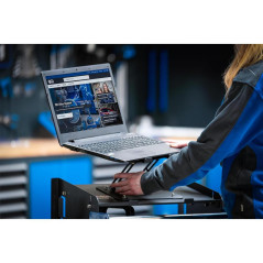 Table de Diagnostic Mobile - 52 x 13 x 98,5 cm - Structure Robuste et Mobilité Optimale, Acier - D-Work