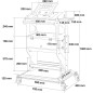 Table de Diagnostic Mobile - 52 x 13 x 98,5 cm - Structure Robuste et Mobilité Optimale, Acier - D-Work Table de Diagnostic Mobile - 52 x 13 x 98,5 cm - Structure Robuste et Mobilité Optimale, Acier - D-Work