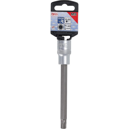 Douille à Embouts 140 mm - 12,5 mm (1/2 ) Denture Multiple Intérieure XZN - Précision et Robustesse - BGS
