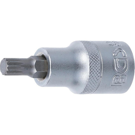 Douille à Embouts 12,5 mm (1/2 ) - Denture Multiple Intérieure XZN M8 - Précision et Robustesse - BGS