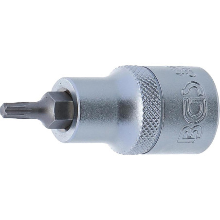 Douille à Embouts 12,5 mm (1/2) Profil T Torx T20 - Précision et Robustesse, Acier - D-Work