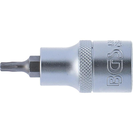 Douille à Embouts 12,5 mm (1/2) Profil T Torx T20 - Précision et Robustesse, Acier - D-Work