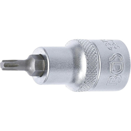 Douille à Embouts 12,5 mm (1/2) Profil T Torx T25 - Précision et Robustesse, Acier - D-Work