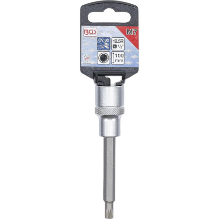Douille à Embouts 100 mm - 12,5 mm (1/2), Denture Multiple Intérieure XZN M7 - Précision et Robustesse - D-Work