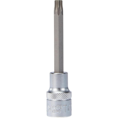 Douille à Embouts 100 mm - 12,5 mm (1/2), Profil Torx T45 - Précision et Robustesse, Acier - D-Work