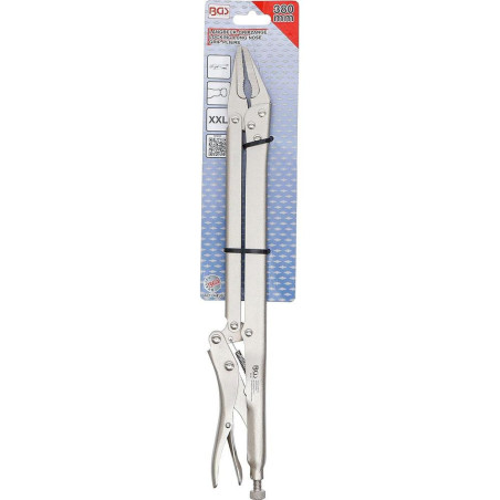 Pinces Étau Longs Becs 380 mm - Acier, Précision et Robustesse, Zones Difficiles - D-Work