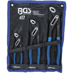 Jeu de Pinces Multiprise 3 Pièces - Acier, Prise Ajustable - Polyvalence et Robustesse - BGS