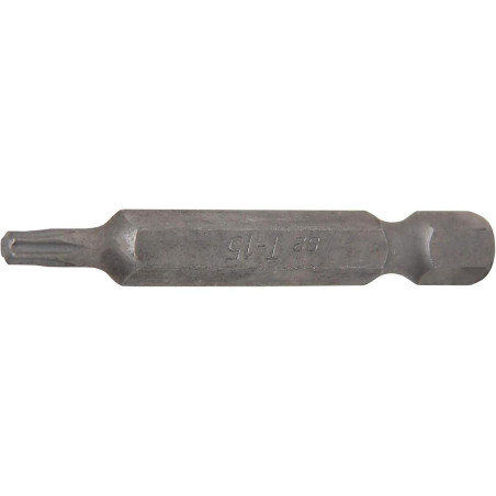 Embout Torx T15 6,3 mm 50 mm - Profil T, Précision et Durabilité, Acier - D-Work