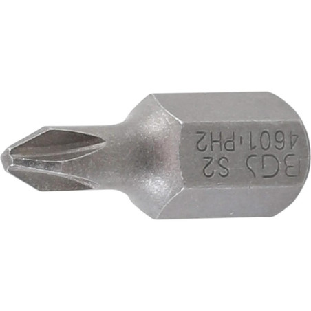 Embout Cruciforme PH2 10 mm (3/8) - L. 30 mm - Précision et Durabilité, Acier, Pro - D-Work