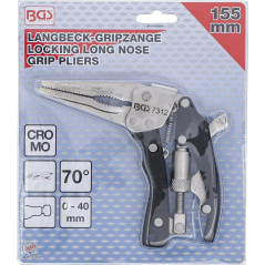 Pinces Étau Longs Becs 170 mm - Acier, Précision et Robustesse - BGS