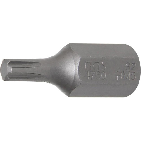 Embout 30 mm 10 mm (3/8) Profil Cannelé M5 - Précision et Compatibilité RIBE, Acier - D-Work