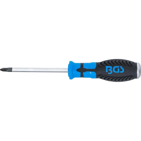 Tournevis Cruciforme PH2 100 mm - Acier, Manche Ergonomique - Précision et Confort d Utilisation - D-Work