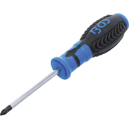 Tournevis Cruciforme PZ1 75 mm - Acier, Manche Ergonomique - Précision et Confort d Utilisation - BGS