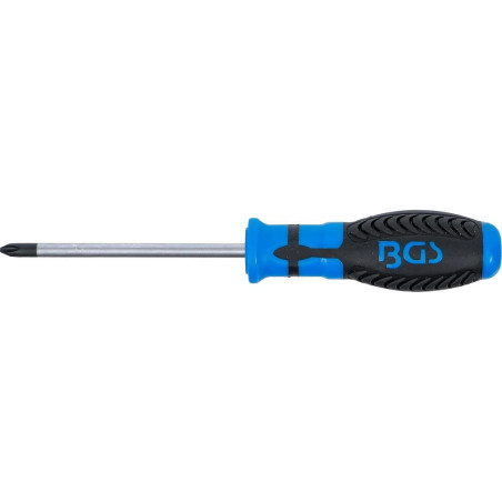 Tournevis Cruciforme PH2 100 mm - Lame 100 mm - Précision et Confort d Utilisation - BGS