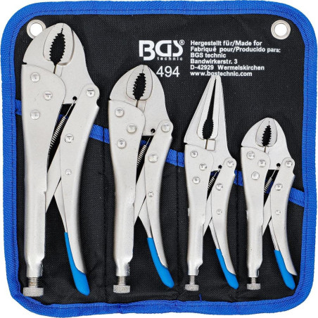 Jeu de Pinces Étau 4 pcs - Pro - Acier, Précision et Robustesse - D-Work