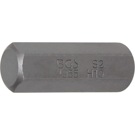 Embout 30 mm - Six Pans Intérieurs 10 mm (3/8) - Précision et Robustesse, Acier, Pro - D-Work