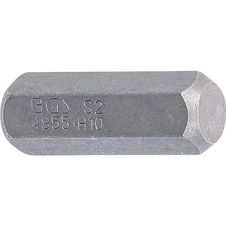 Embout 30 mm - Six Pans Intérieurs 10 mm (3/8) - Précision et Robustesse, Acier, Pro - D-Work