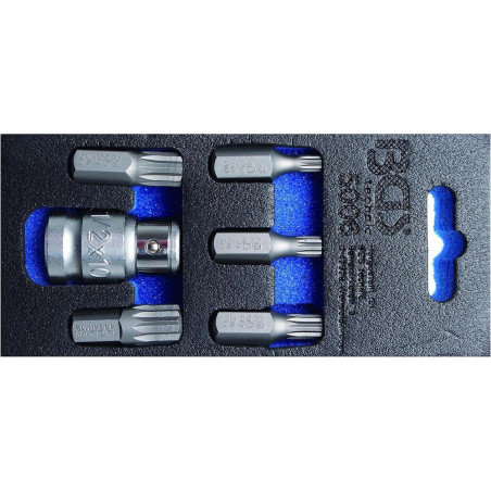 Jeu d Embouts 10 mm (3/8 ) - Denture Multiple Intérieure XZN - 6 Pièces - Précision et Robustesse - BGS