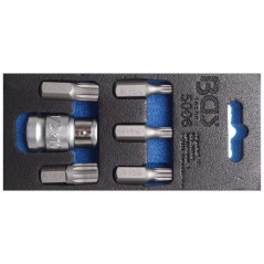 Jeu d Embouts 10 mm (3/8) - Denture Multiple Intérieure XZN - 6 pcs - Précision et Robustesse - D-Work