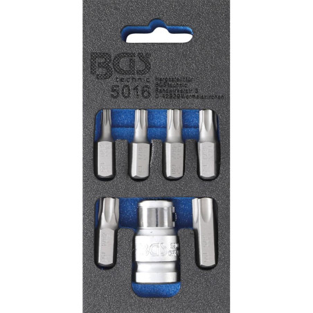 Jeu d Embouts 10 mm (3/8 ) Profil T Torx - 7 Pièces - Précision et Polyvalence - BGS