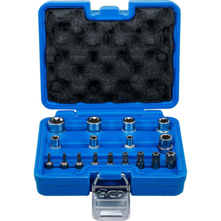 Jeu d Embouts et Clés à Douille 17 Pièces - Profil E et T (Torx) - Polyvalent et Pratique pour Bricolage - BGS