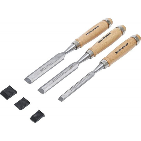 Jeu de Ciseaux 3 pcs 10/16/20 mm - Acier, Précision et Confort d Utilisation - D-Work