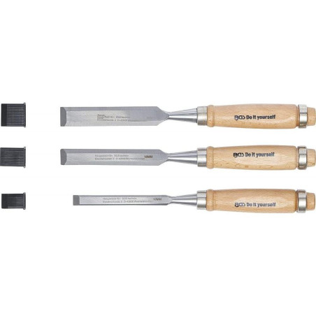 Jeu de Ciseaux 3 pcs 10/16/20 mm - Acier, Précision et Confort d Utilisation - D-Work
